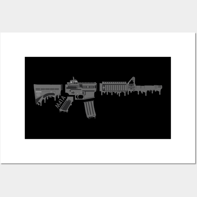 M4A1 melting Wall Art by fitripe